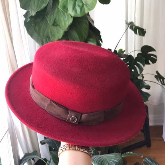 Red Felt Hat by Fallen Broken Street - Picture 1 of 3